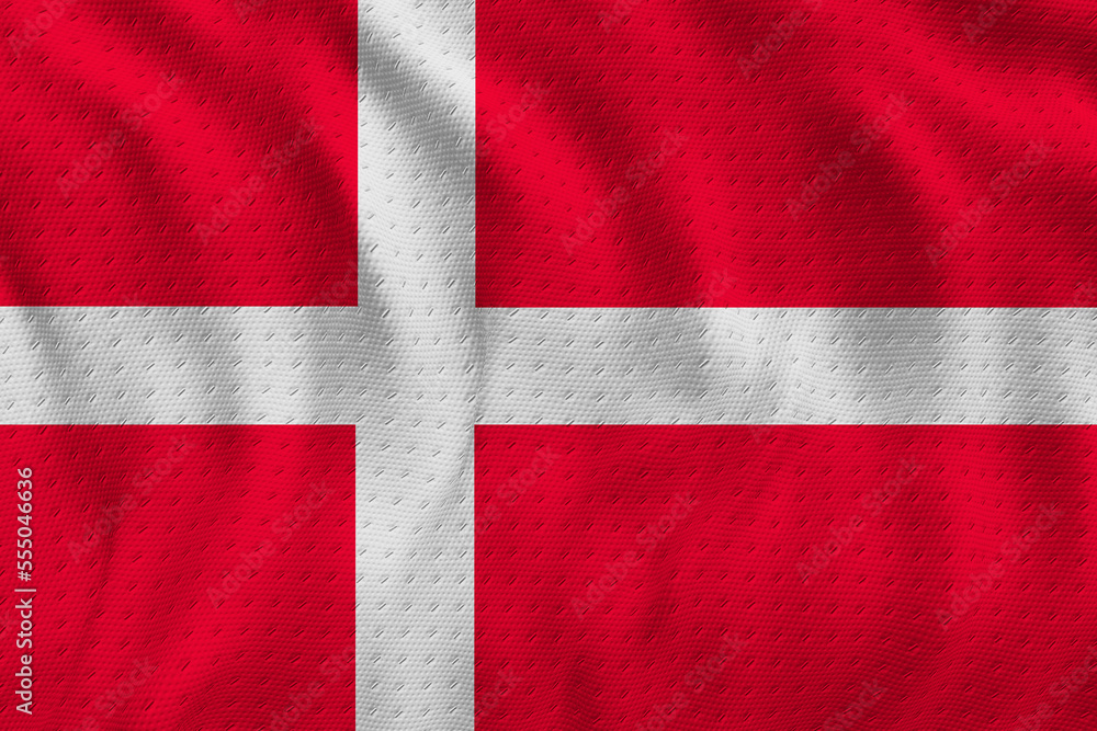 Fototapeta premium National flag of Denmark. Background with flag of Denmark.