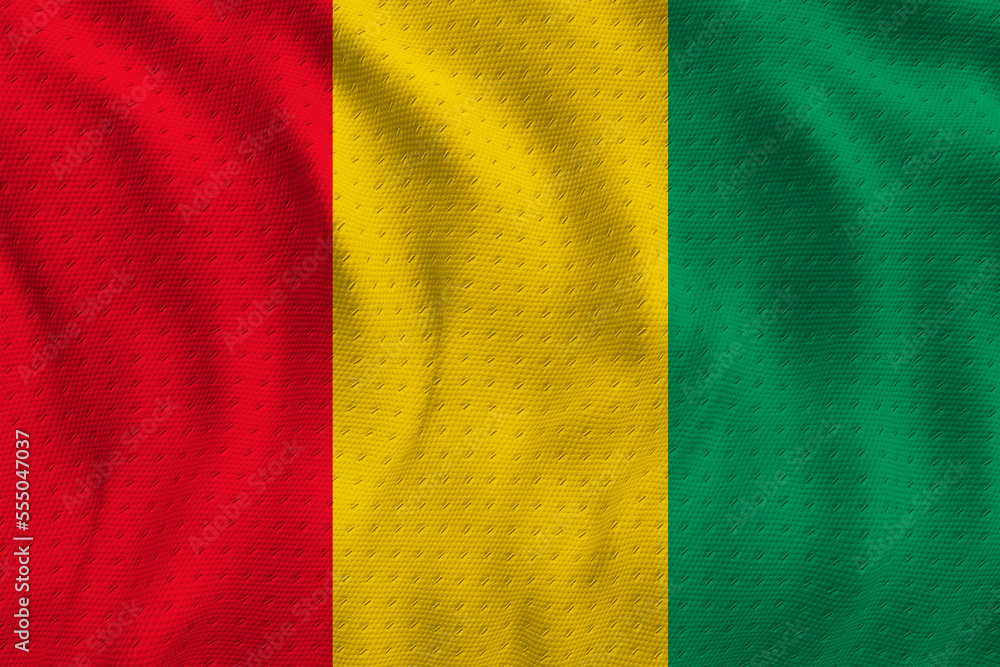 National flag of Guinea. Background with flag of Guinea National flag of Guinea. Background with flag of Guinea