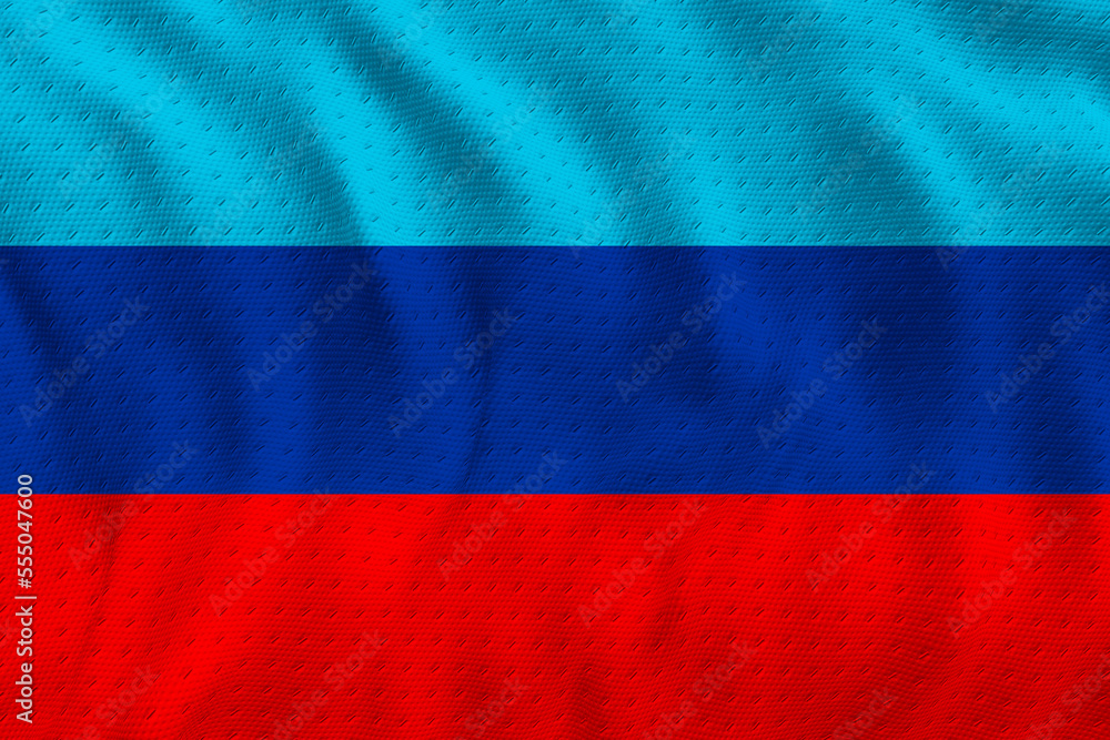 National flag of Lugansk People's Republic. Background with flag of Lugansk People's Republic. National flag of Lugansk People's Republic. Background with flag of Lugansk People's Republic.