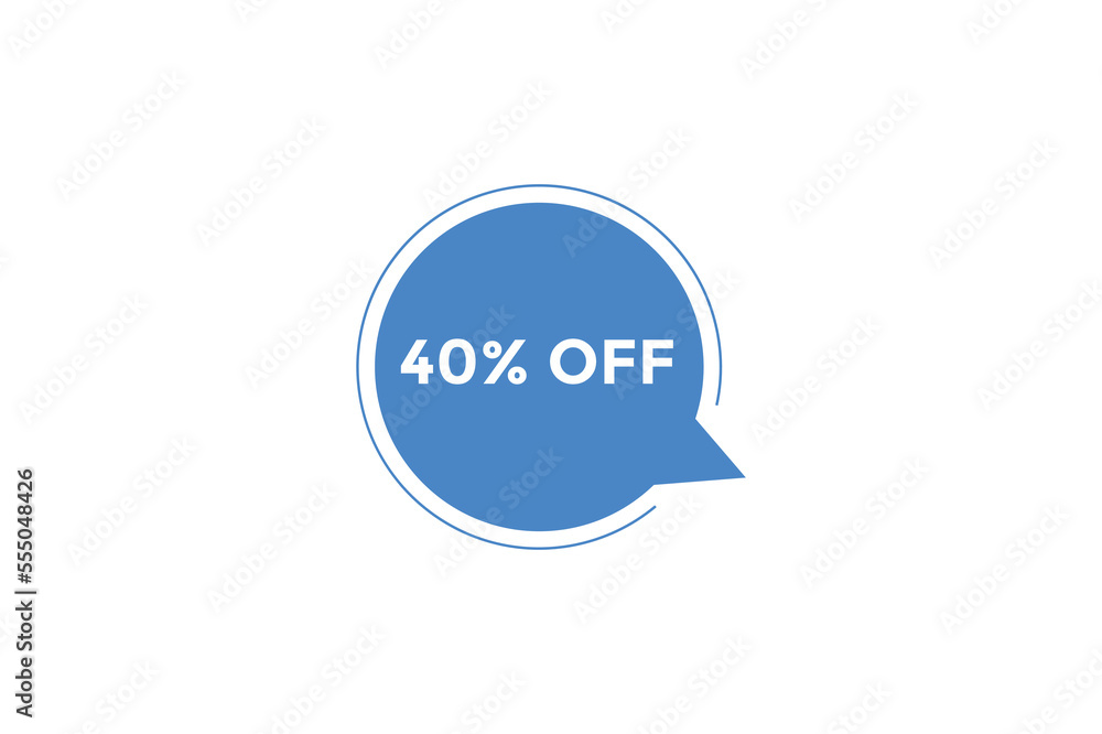 40% off special offers. Marketing sale banner for discount offer. Hot sale, super sale up to 40% off sticker label template
40% off special offers. Marketing sale banner for discount offer. Hot sale, super sale up to 40% off sticker label template