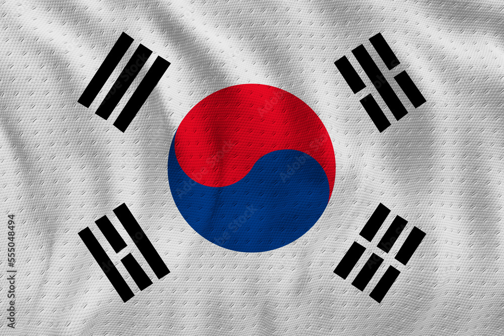 National flag of South Korea. Background with flag of South Korea. National flag of South Korea. Background with flag of South Korea.