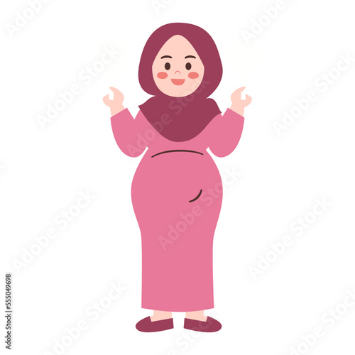 Pregnant Woman holding banner 