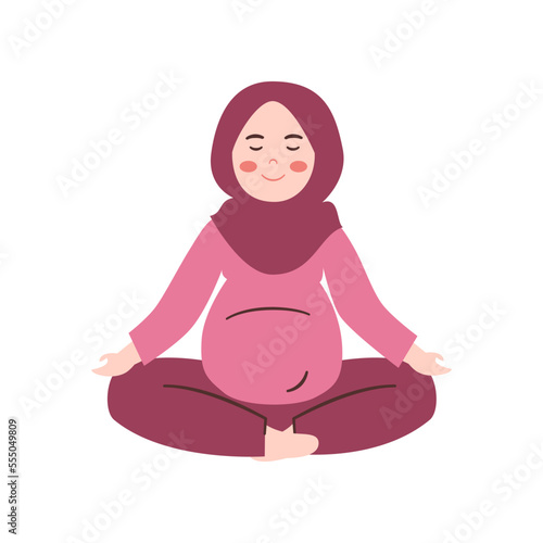 Pregnant Woman Doing yoga