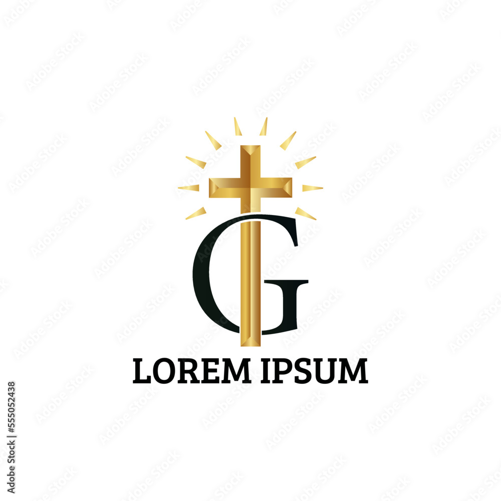 G letter and cross logo