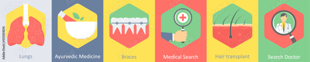 Fototapeta premium lungs, ayurvedic medicine, braces