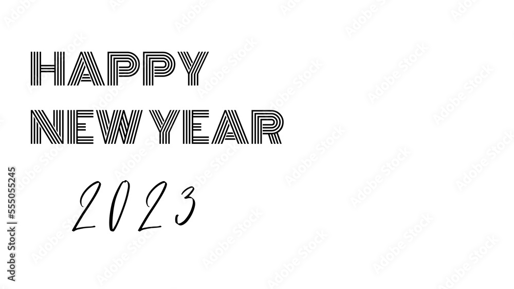 Fototapeta premium simple new year 2023 wish image with white background