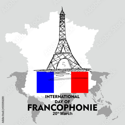 International Day Of Francophonie, 20 March, poster and banner vector
