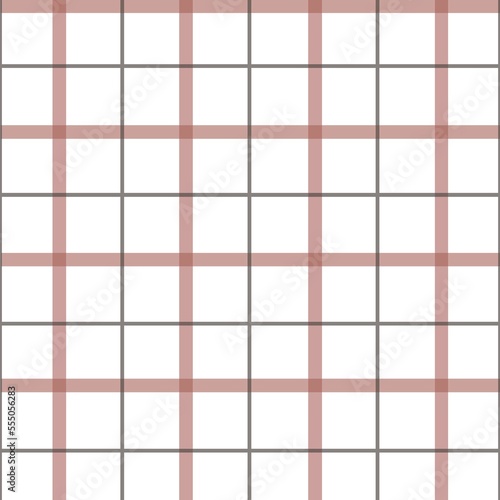 Fotografie Window pane plaid seamless pattern, brown and white, can be used in decorative design, clothing, fashion, bedding, curtains, tablecloths, notebooks, gift wrapping paper