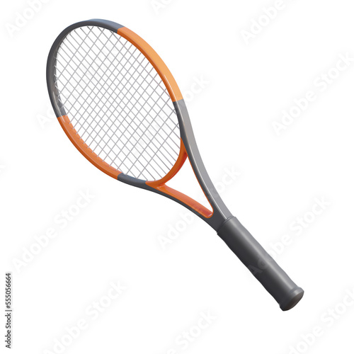 3D Rendered Tennis Racket Illustration photo