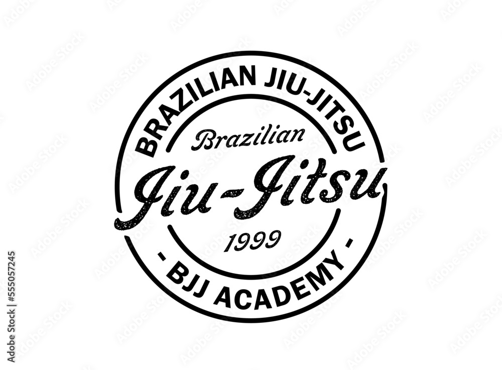 jiu-jitsu logo. bjj badge. Brazilian Jiu-jitsu emblem. Vector illustration
