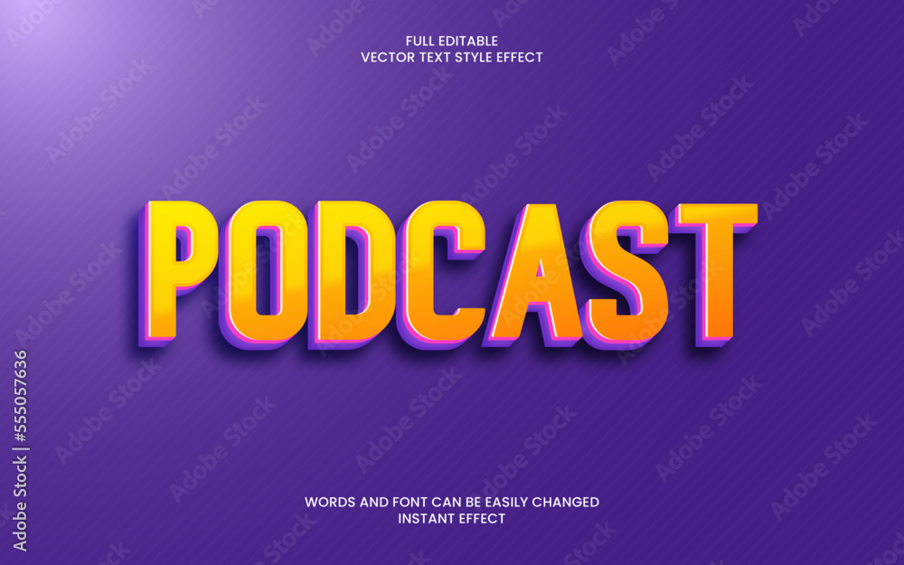 Podcast Text Effect