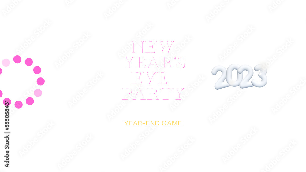 happy new year wish 2023 with snow letter transparent background