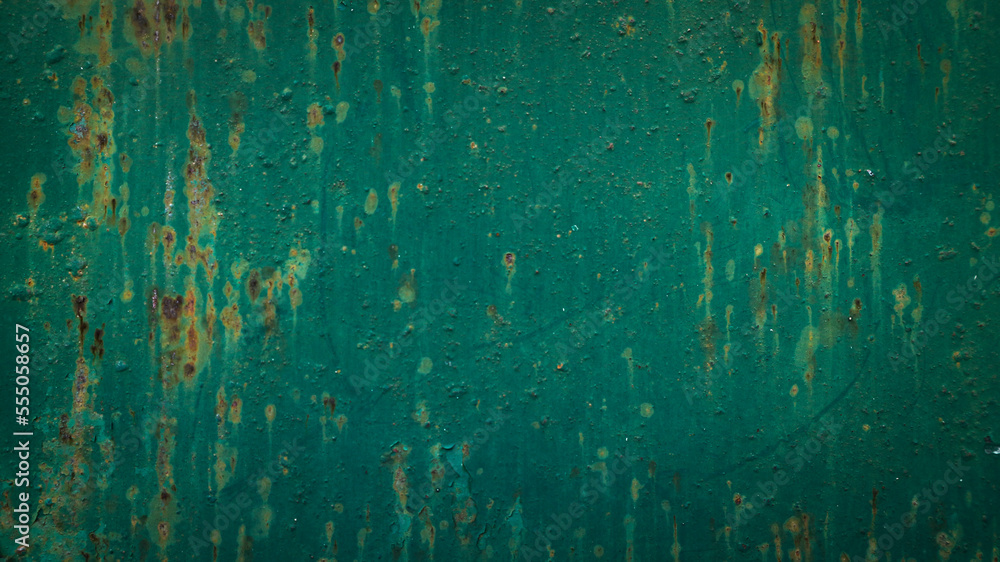 rusty green vintage iron background
