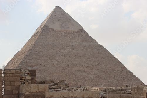 Pyramid of Khafre  Giza Pyramid complex  Cairo  Egypt.