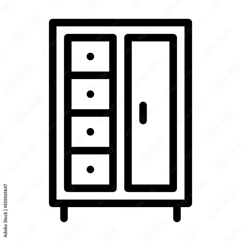 Cupboard Icon Line Style