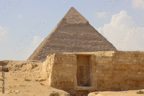 Pyramid of Khafre  Giza Pyramids complex  Cairo  Egypt.