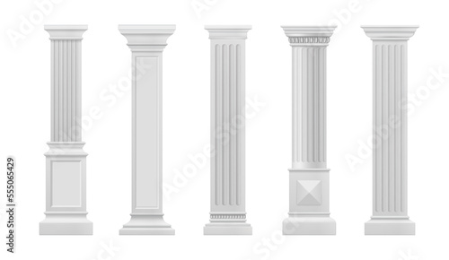 Fotografering Marble antique column and pillars