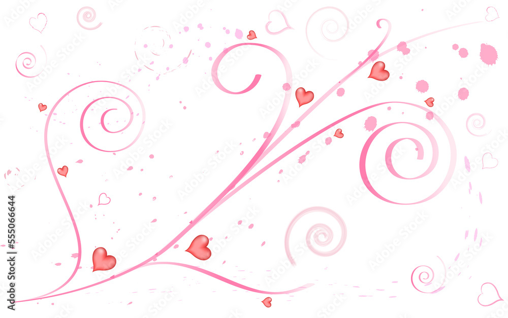 beautiful abstract background of red painted hearts, for Valentine's day beautiful abstract background of red painted hearts, for Valentine's day