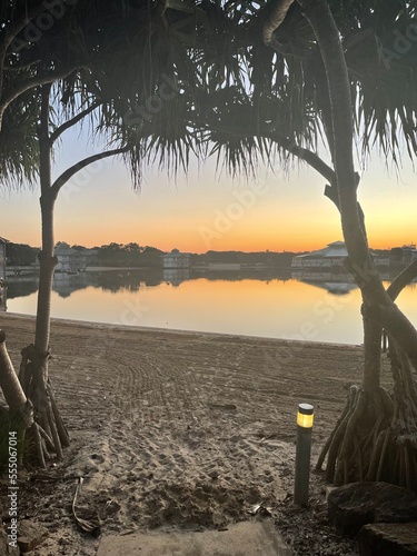 sunset on the beach