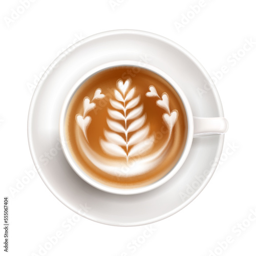 Latte Art Bush Composition