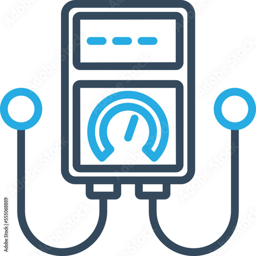 Volt meter Vector Icon
