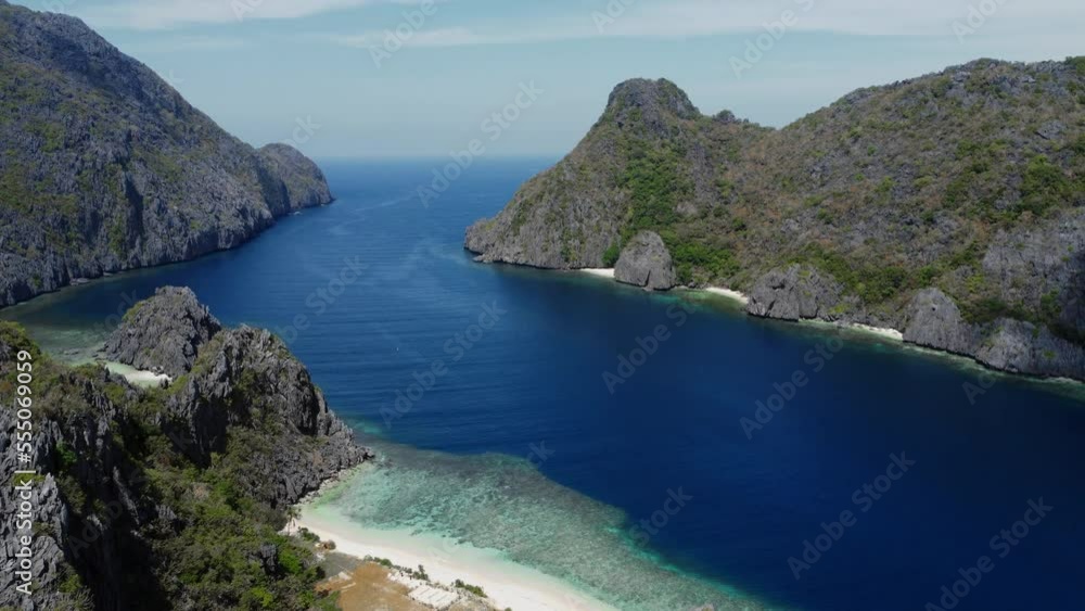 Aerial Shot Of Isolated Islands In Stunning Blue Sea Aerial Shot Of Isolated Islands In Stunning Blue Sea