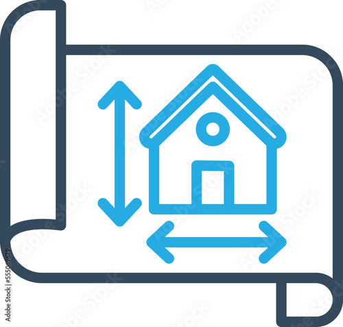 Artichture planning map Vector Icon 