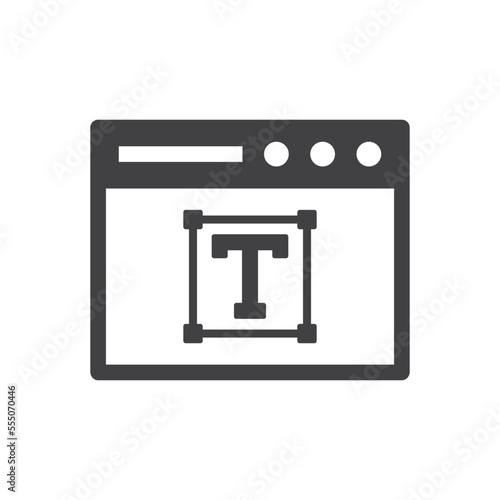 Online Text Icon - Typography Icon