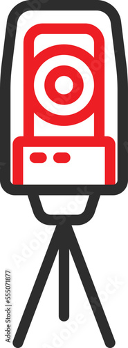Theodolite Vector Icon

