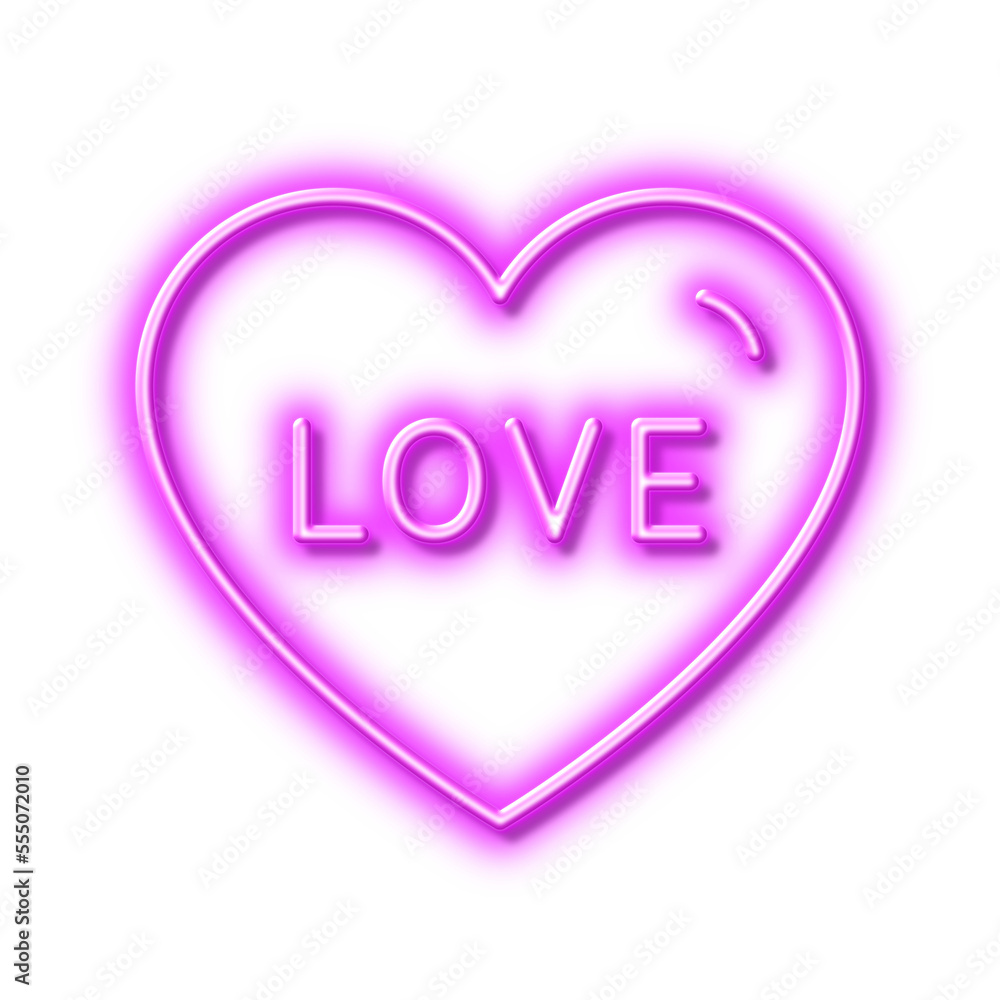 Love line icon. Sweet heart sign. Valentine day. Neon light effect outline icon. Love line icon. Sweet heart sign. Valentine day. Neon light effect outline icon.
