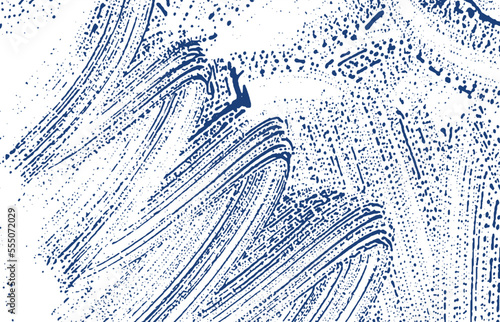 Grunge texture. Distress indigo rough trace. Ecsta