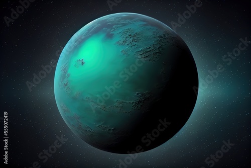 Uranus planet. Generative art © Cheport