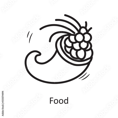 Food Vector Outline Icon Design illustration. Medieval Symbol on White background EPS 10 File