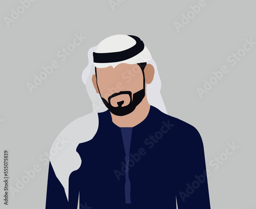 Arabic man character wearing traditional clothes