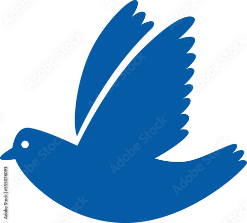 Decorative bird flat icon Symbol of jewish holiday