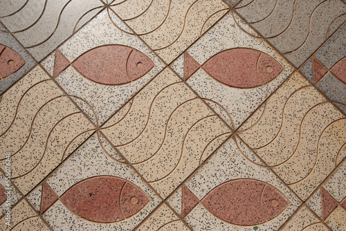 Mosaic with the image of fish