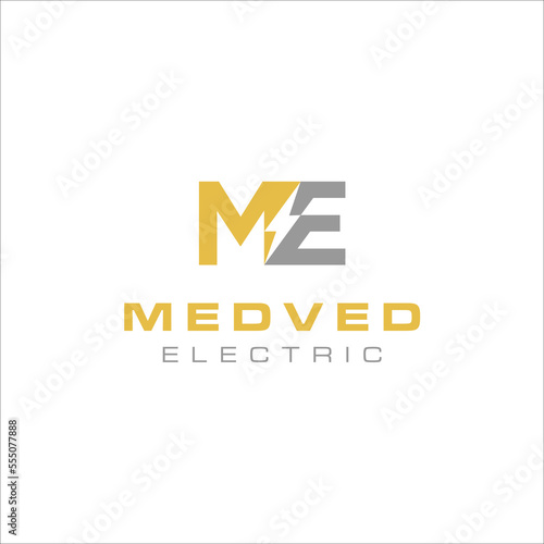 ME initial electricity and energy Logo vector