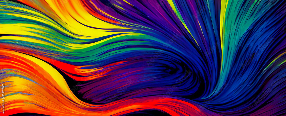 abstract colorful rainbow wave background, generative ai illustration abstract colorful rainbow wave background, generative ai illustration