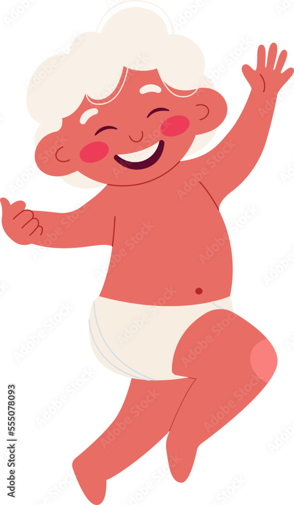 Happy baby flat icon Cute cupid Happy baby flat icon Cute cupid