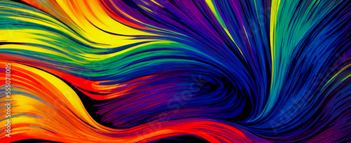 abstract colorful rainbow wave background, generative ai illustration
