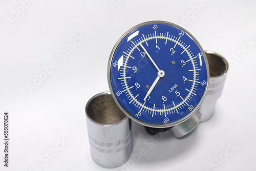 Obraz na plátně Inhalation volume meter on withe background , volumeter