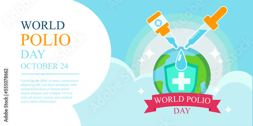 Horizontal Vector illustration on the theme of World Polio day observed each year