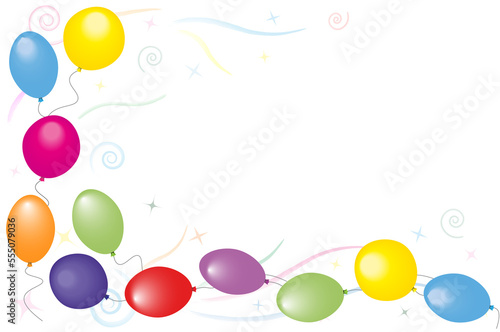 Beautiful background with colorful balloons on a light background	