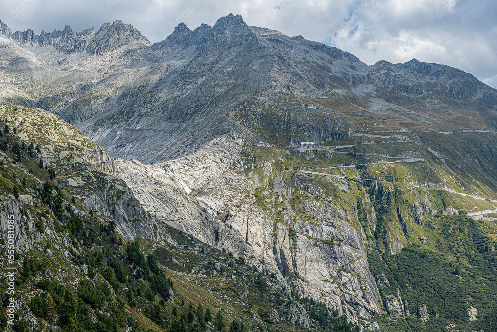 Rhonegletscher am Furkapass, Kanton Wallis, Schweiz