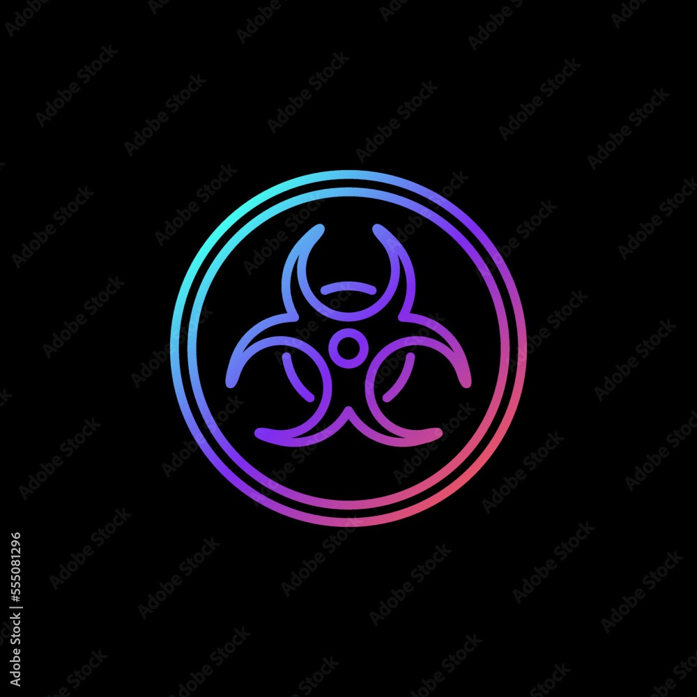 Bio-Hazard modern colorful icon. Biohazard concept sign