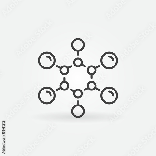 Abstract Chemistry Molecule vector Science concept outline icon