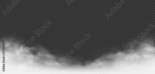 White smoke or fog isolated on a transparent background