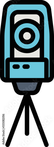  Theodolite Vector Icon
