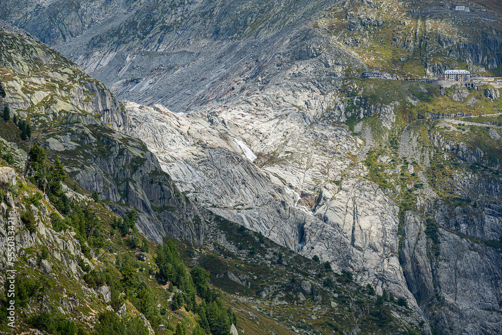 Rhonegletscher am Furkapass, Kanton Wallis, Schweiz