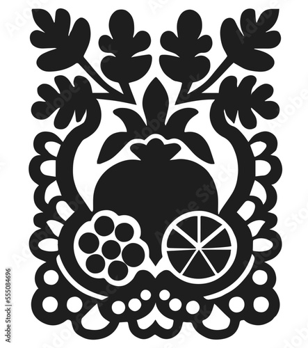 Polish Wycinanki logo symbol design cutout folk art